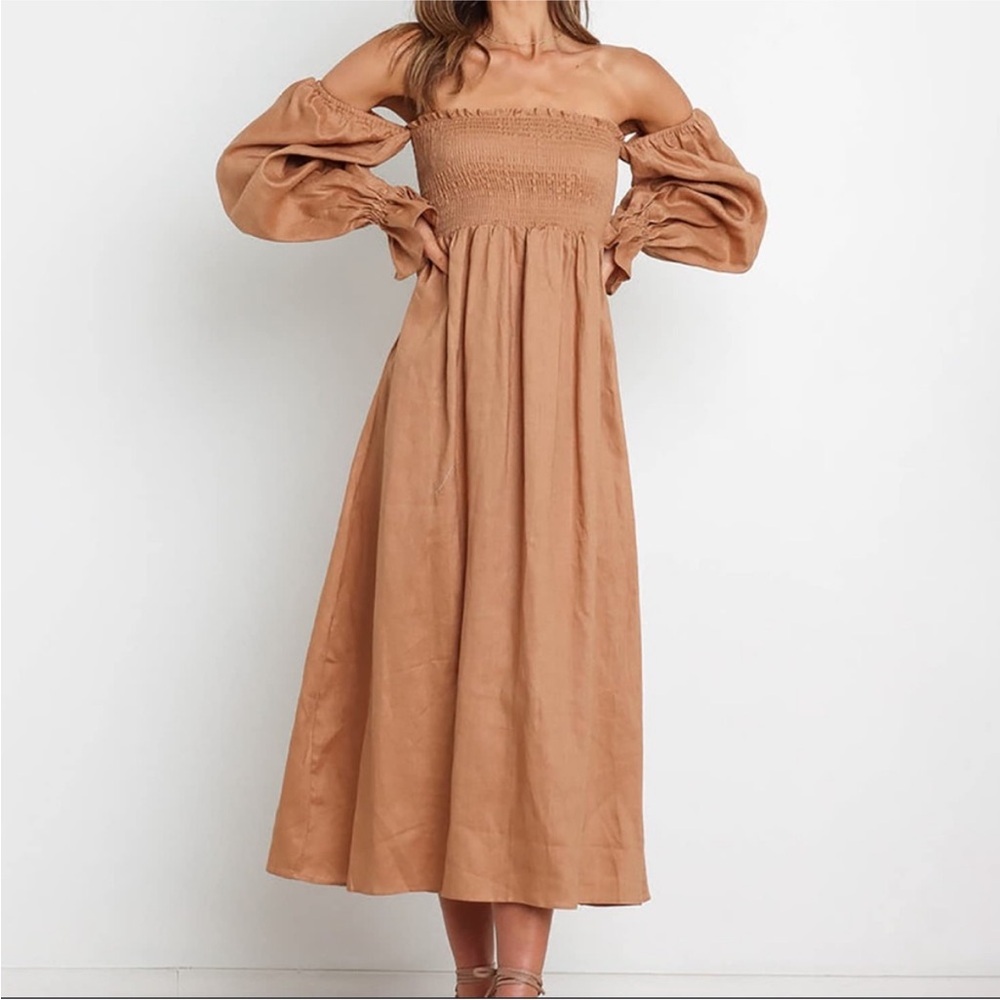 Petal and Pup Domenica Dress tan